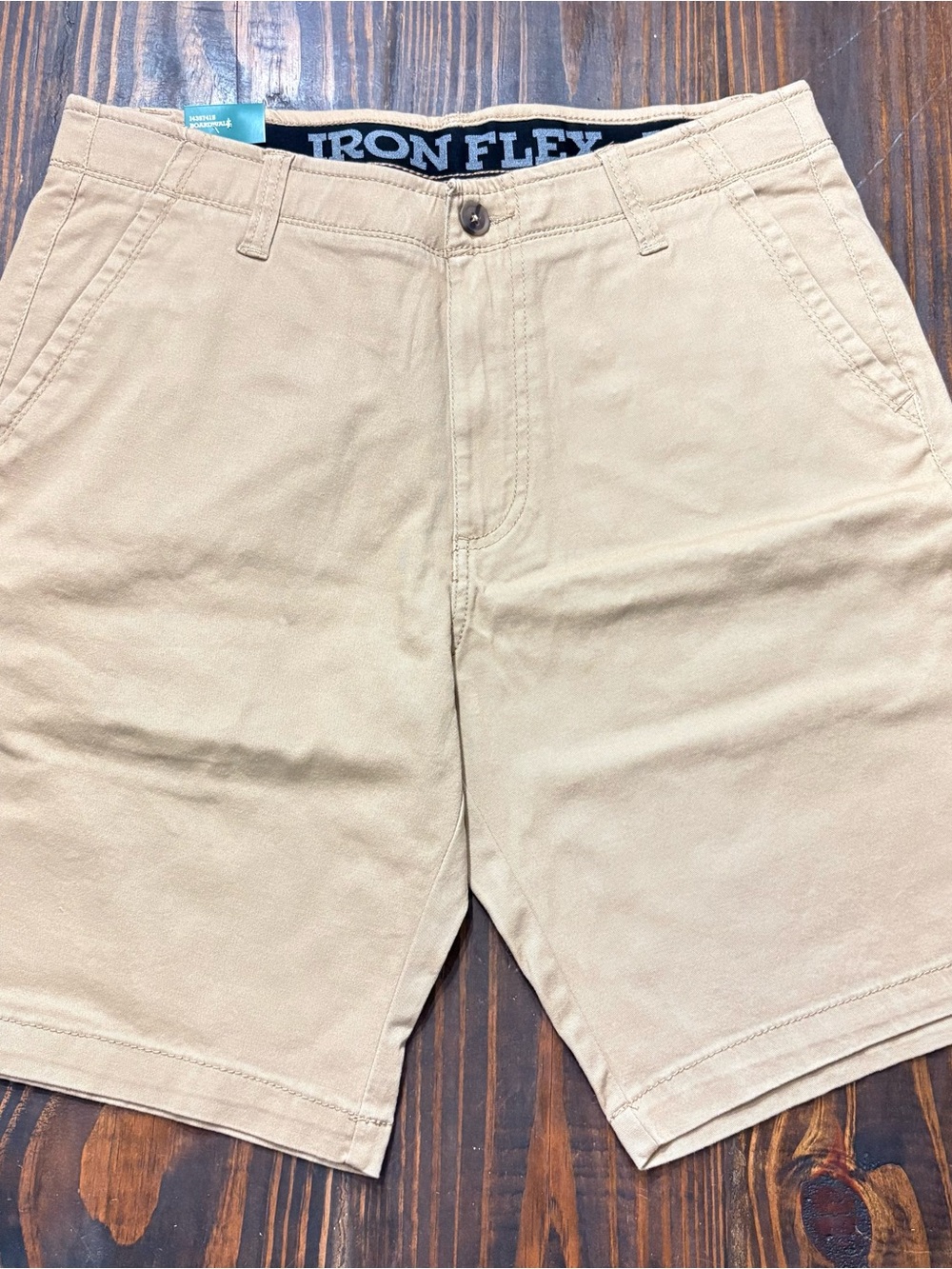 Iron Co. Men's Flat Front Shorts - Khaki - Picture 5 of 5